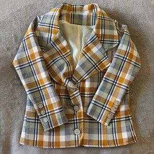 Rare Custom TV Show Prop Plaid Blazer Kids Size 4T/5